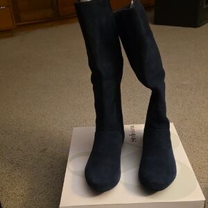 Style & Co Women's Deep Blue Heeled Boots